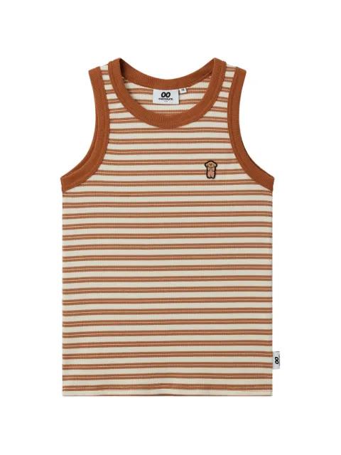 striped embroidered top by :CHOCOOLATE