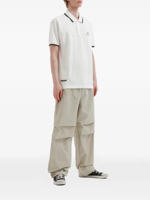 trimmed embroidered polo shirt by :CHOCOOLATE