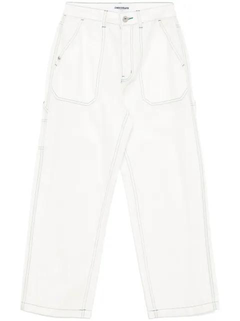 wide-leg work jeans by :CHOCOOLATE