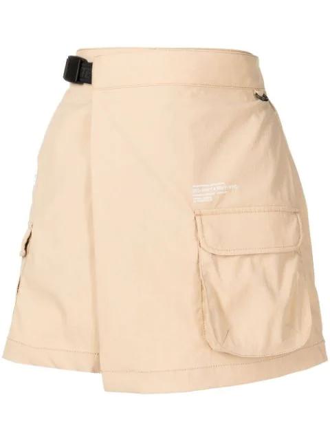 wrapped cargo mini skirt by CHOCOOLATE