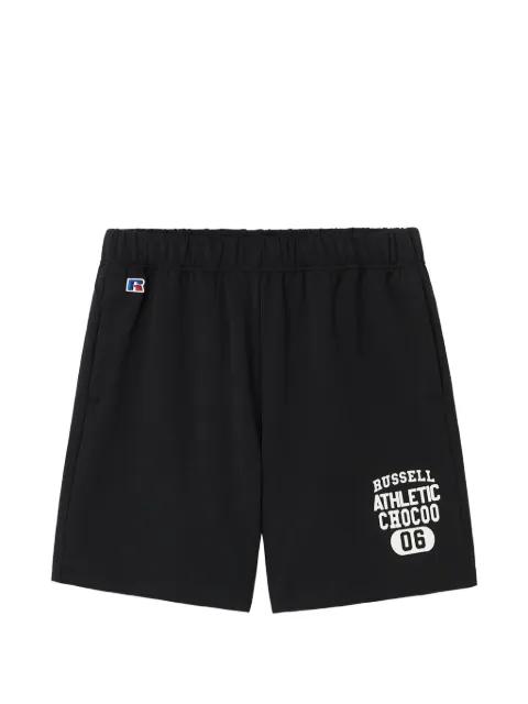 x Russel Athletic patch-pocket track shorts by :CHOCOOLATE
