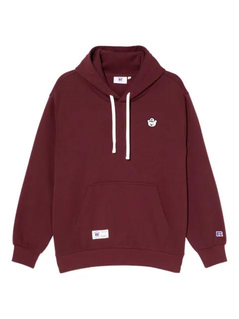 x Russell Athletic bear-embroidered hoodie by :CHOCOOLATE x Russell Athletic bear-embroidered hoodie by :CHOCOOLATE
