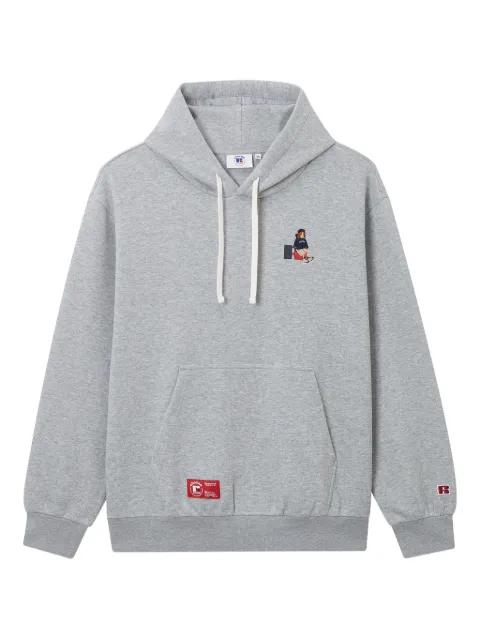 x Russell Athletic logo-embroidered hoodie by :CHOCOOLATE