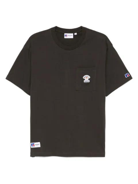 x Russell Athletic logo-patch T-shirt by :CHOCOOLATE