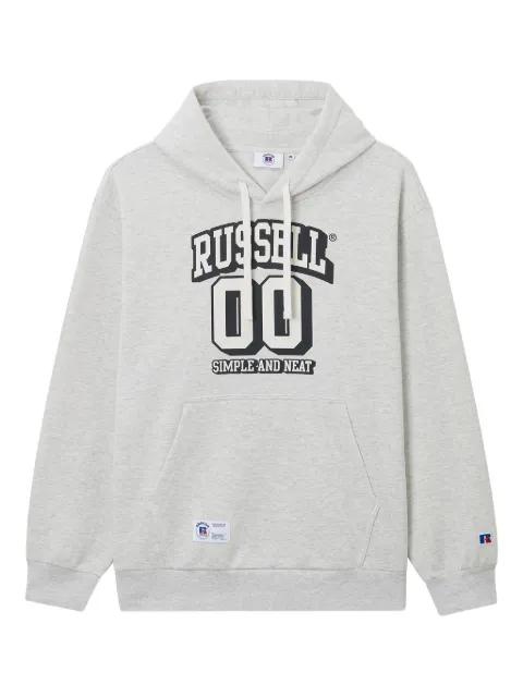 x Russell Athletic logo-patch hoodie by :CHOCOOLATE