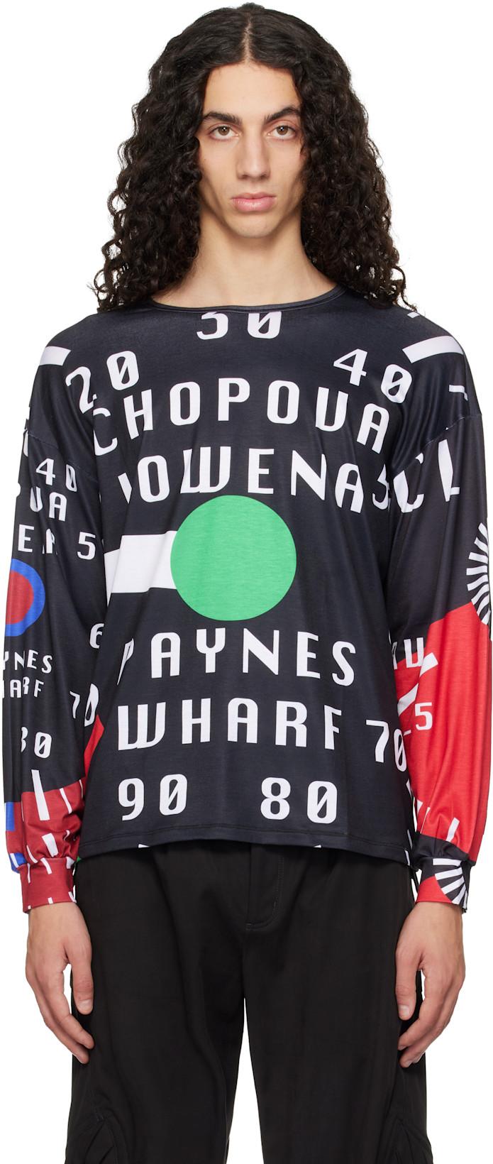 Black CL Speedometer Oversized Jersey T-shirt by CHOPOVA LOWENA