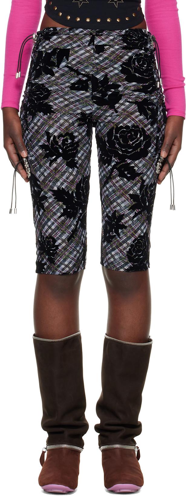 Black Jackie Mesh Shorts by CHOPOVA LOWENA