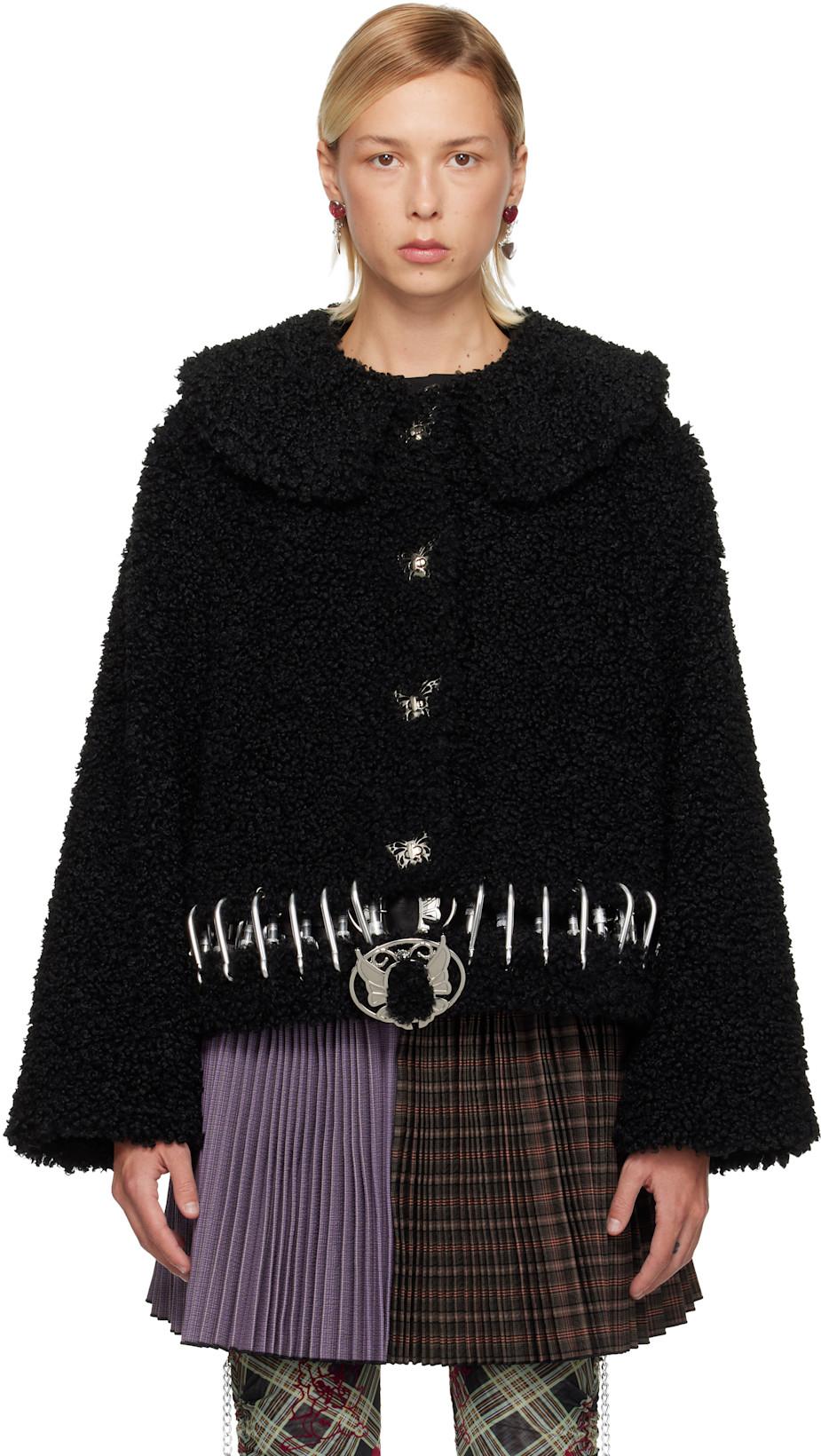 Black Parade Carabiner Bomber Jacket by CHOPOVA LOWENA
