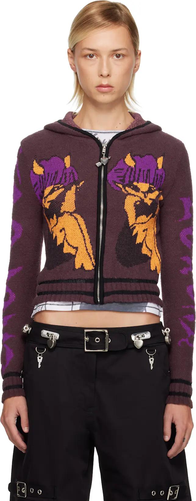 Brown Tammie Jo Hoodie by CHOPOVA LOWENA