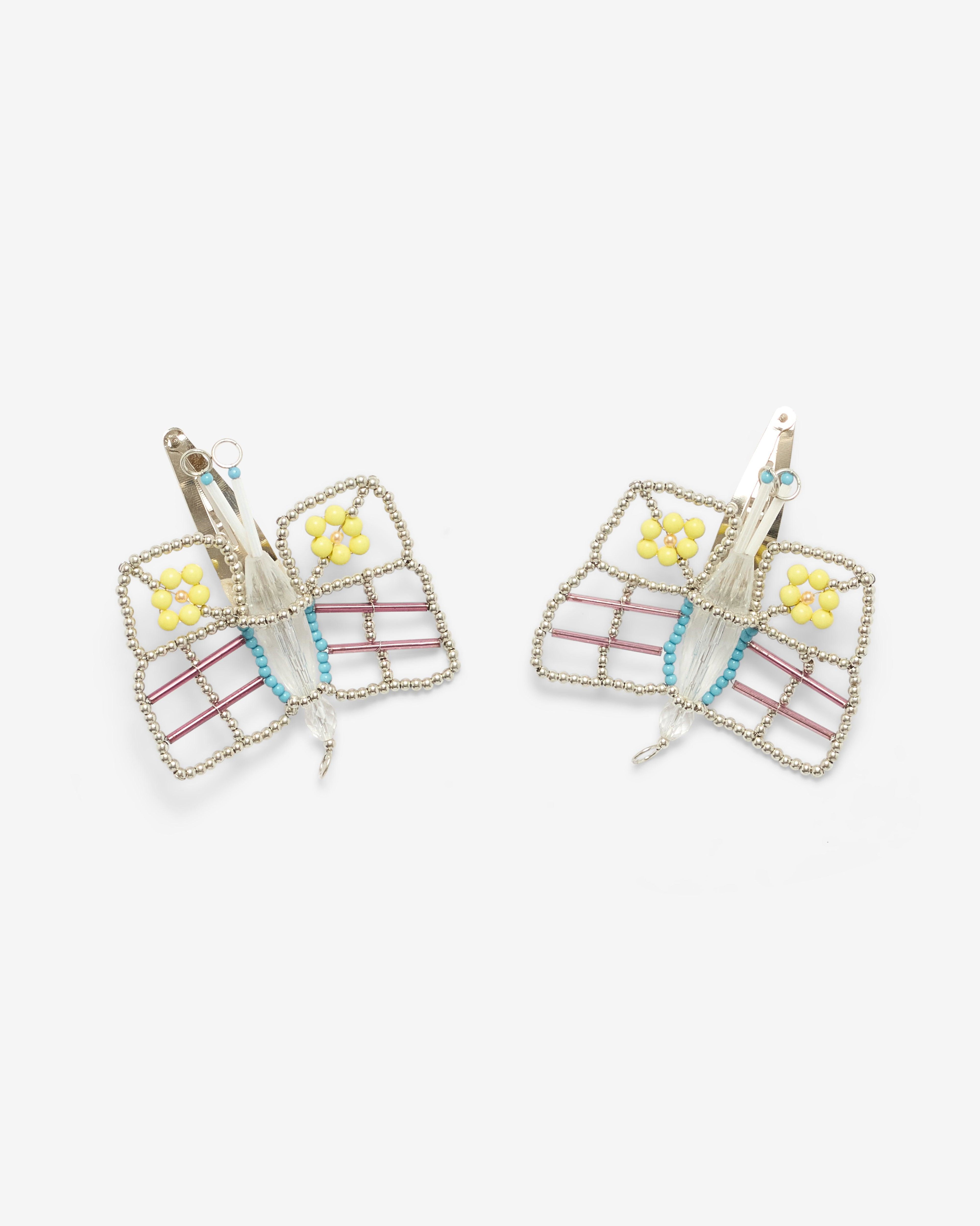 Chopova Lowena - Women's Beaded Butterfly Hair Clip - (Multi) by CHOPOVA LOWENA