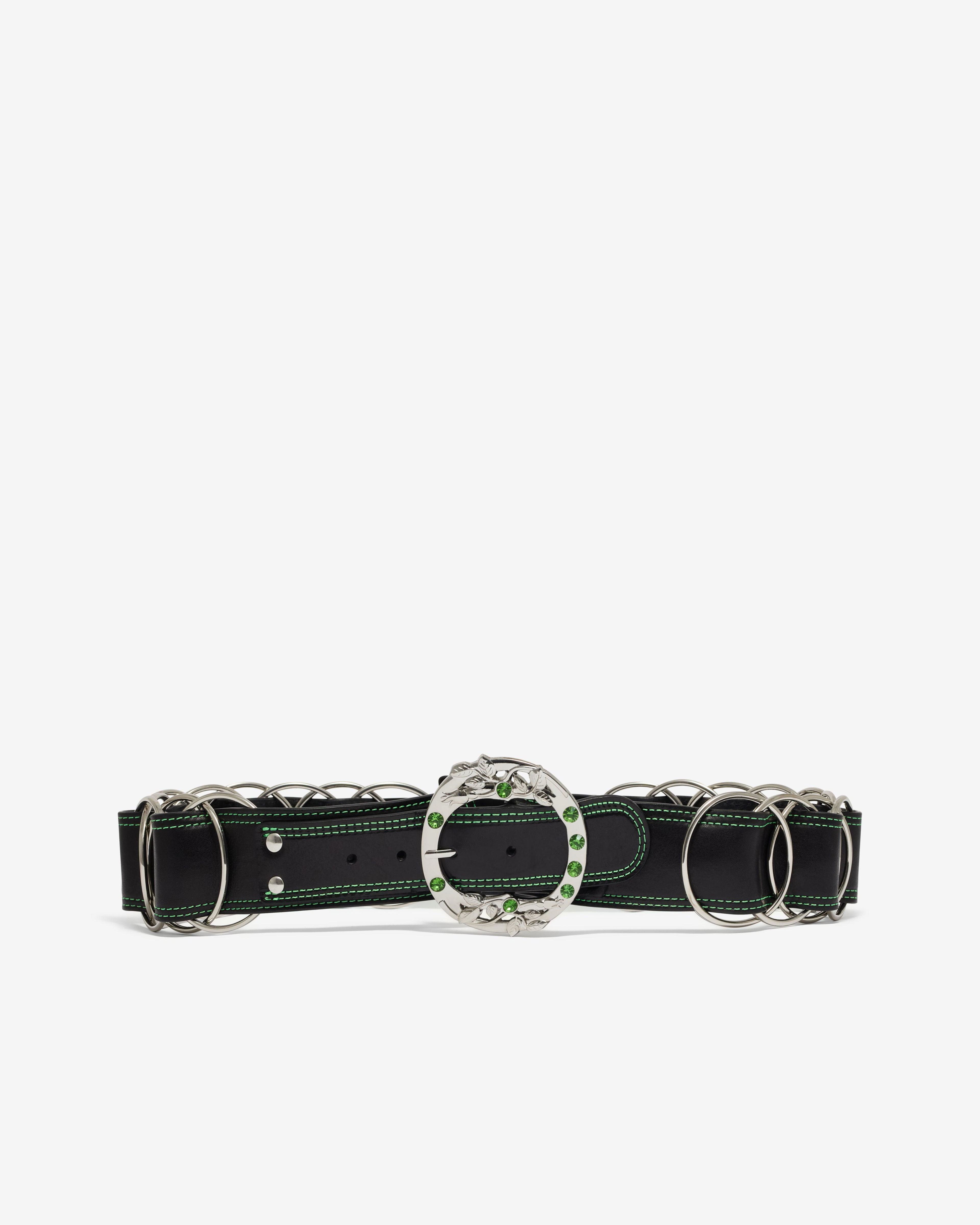 Chopova Lowena - Women’s Black Ring Trouser Belt - (Black) by CHOPOVA LOWENA