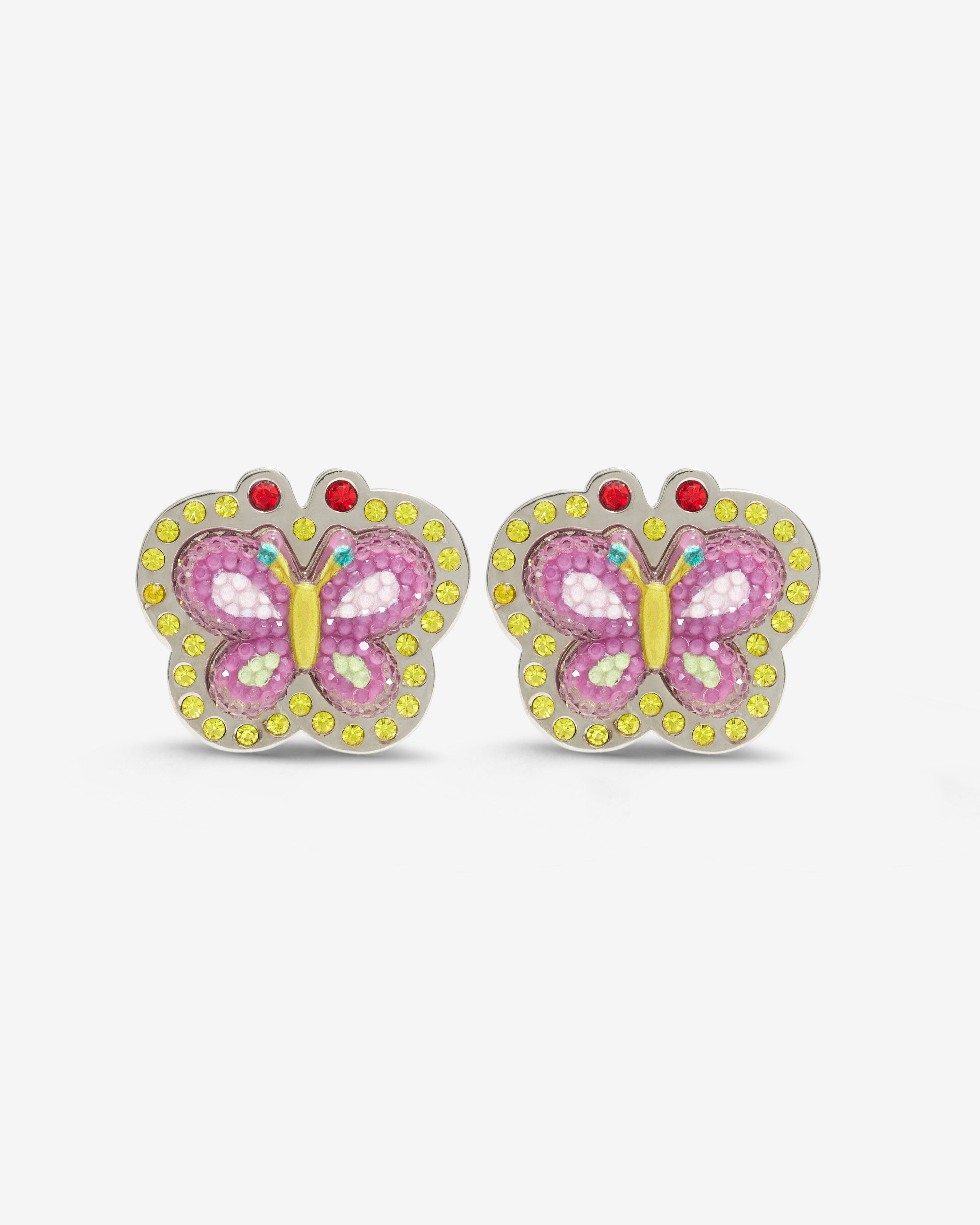 Chopova Lowena - Women’s Blinged Out Butterfly Earrings - (Multi) by CHOPOVA LOWENA