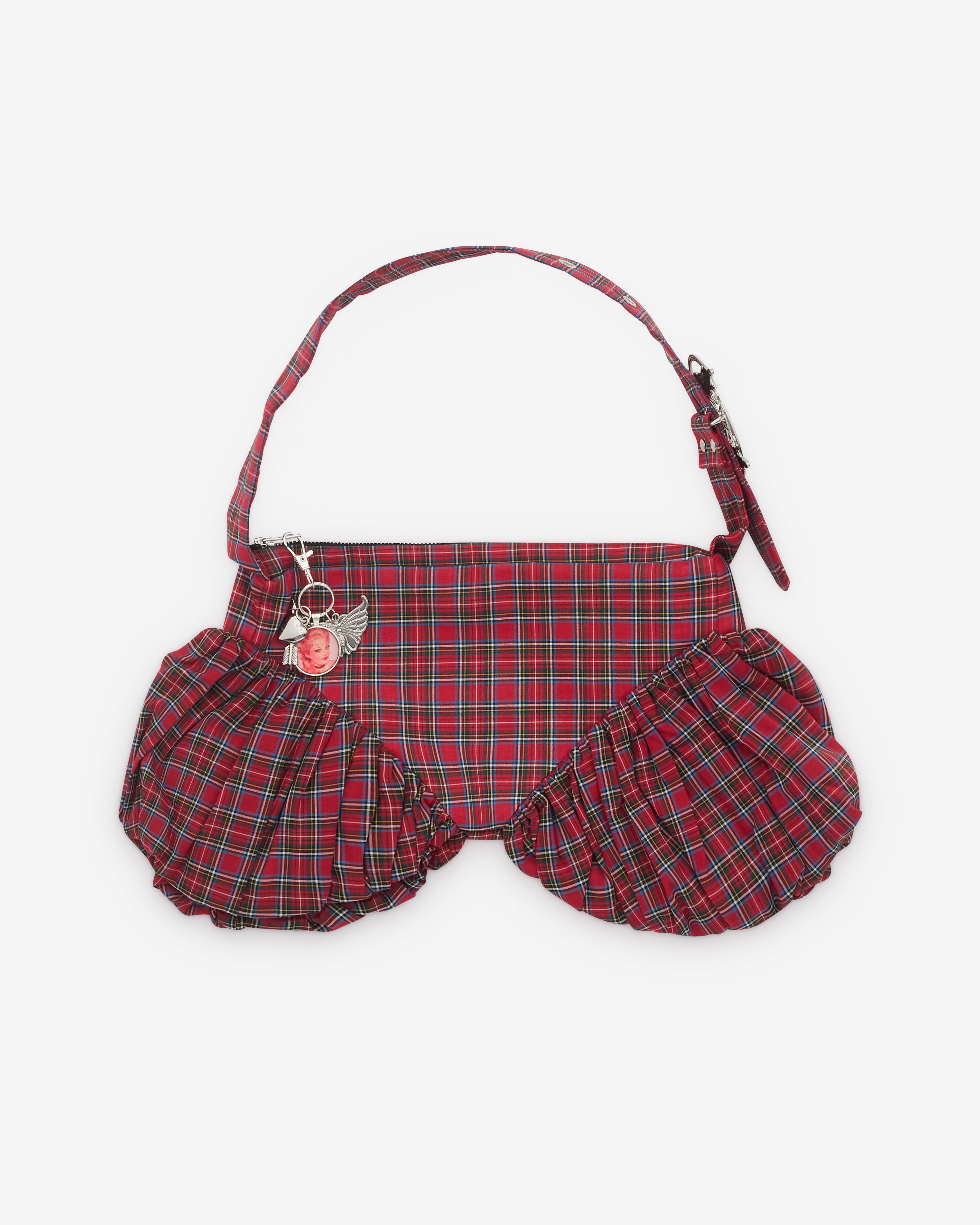 Chopova Lowena - Women’s Camille Tartan Bag - (Red) by CHOPOVA LOWENA