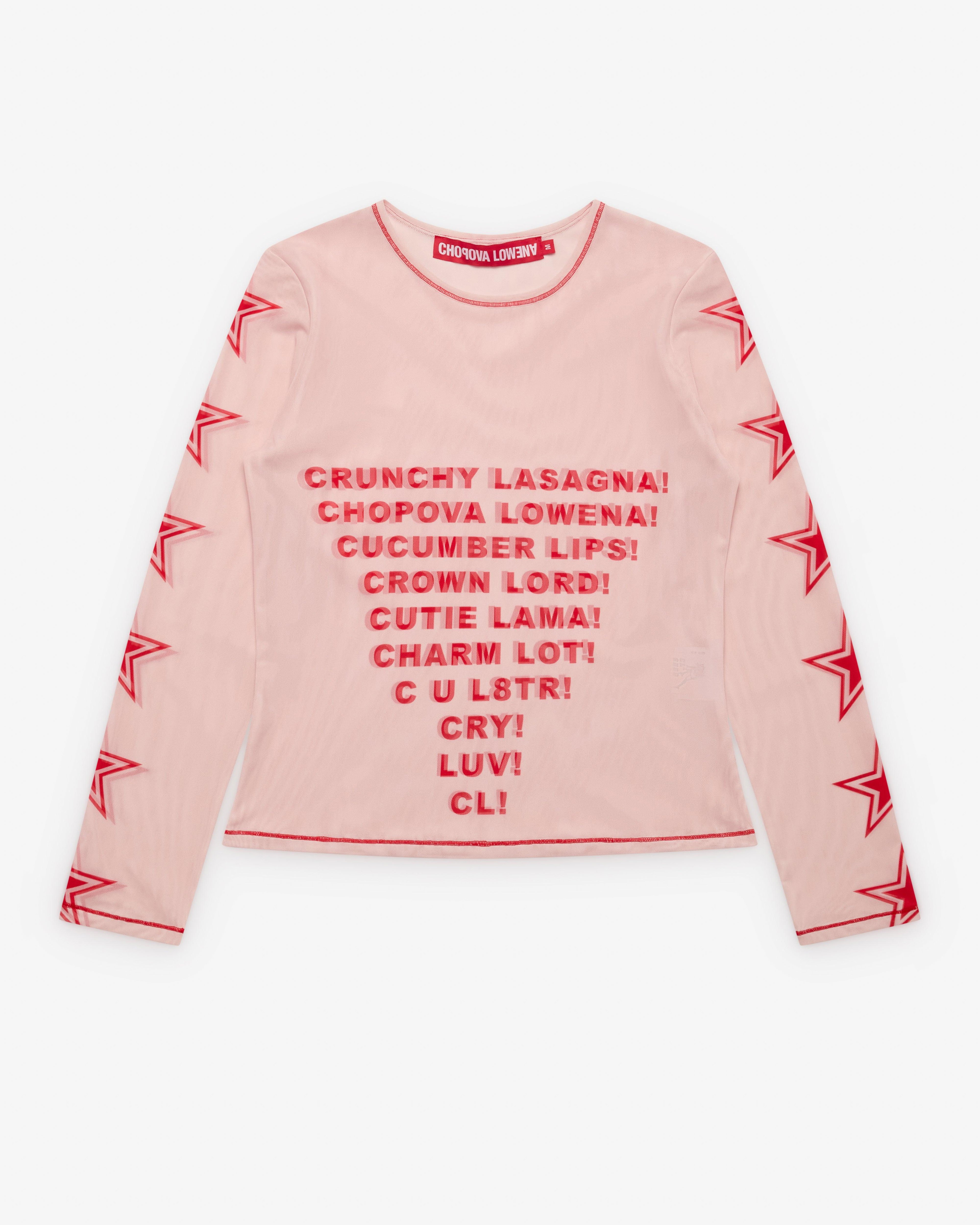 Chopova Lowena - Women's Crunchy Lasagne Mesh LS - (Multi) by CHOPOVA LOWENA