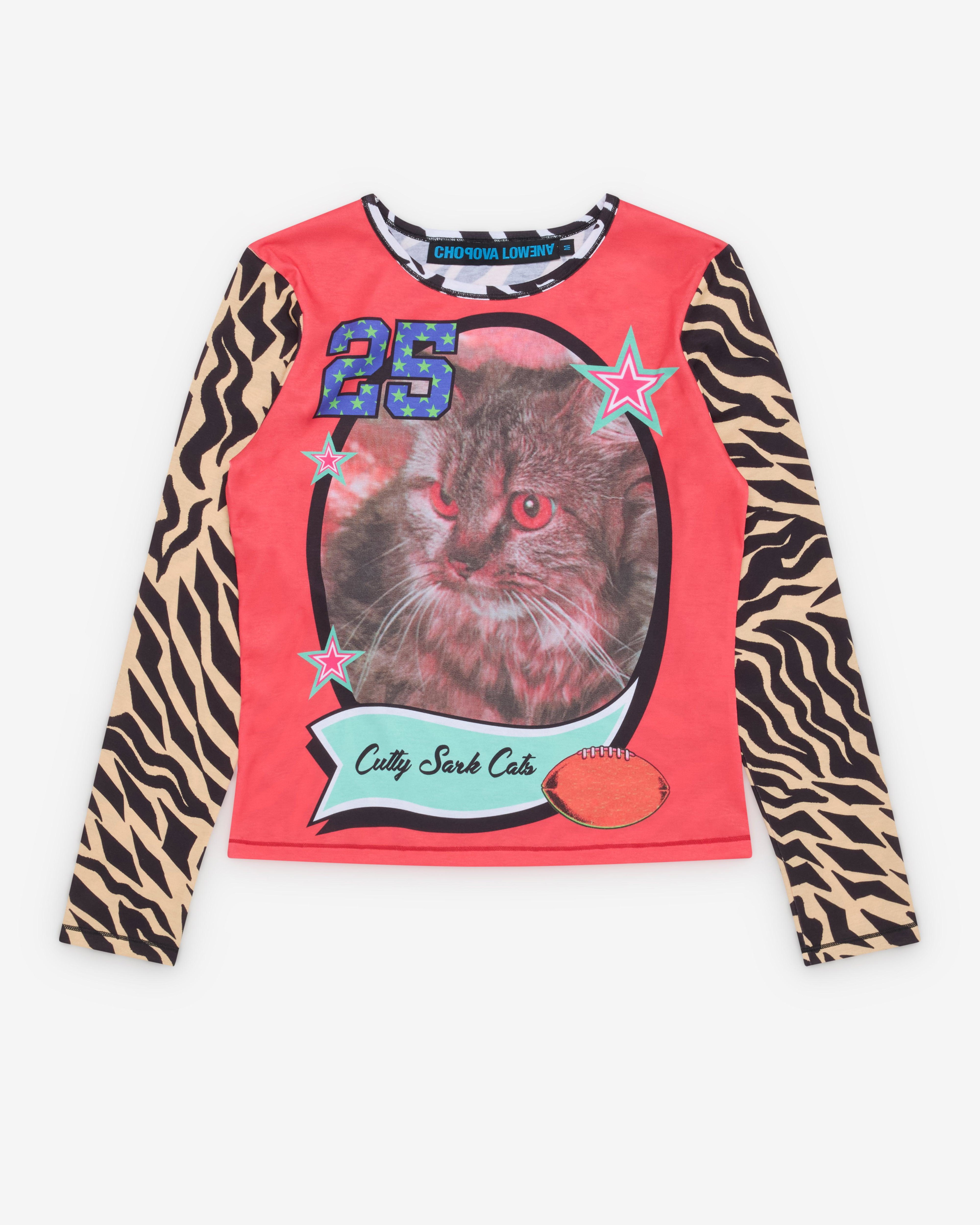 Chopova Lowena - Women's Cutty Sark Cats Fitted Top - (Multi) by CHOPOVA LOWENA
