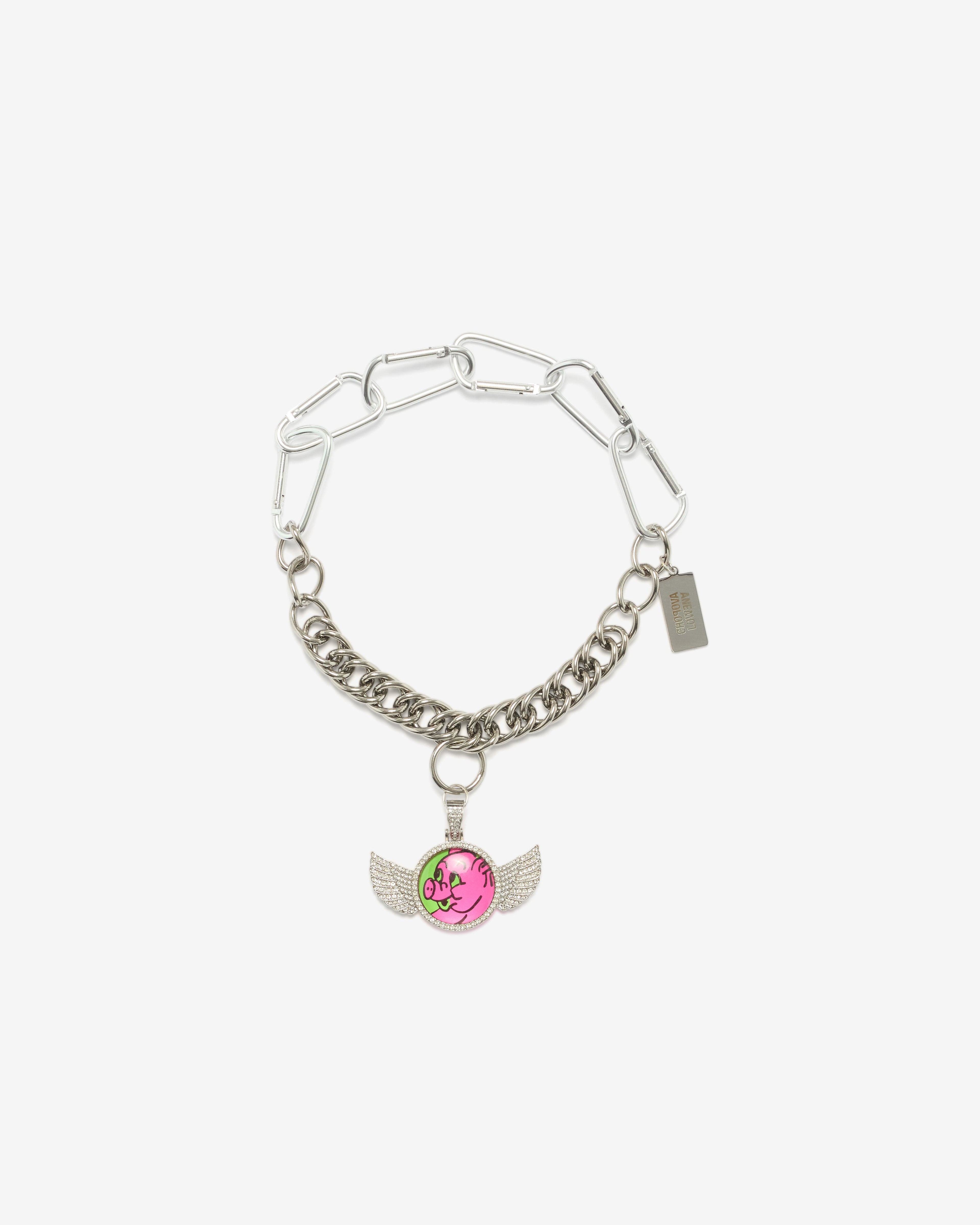 Chopova Lowena - Women's Hey Piggy Carabiner Necklace - (Multi) by CHOPOVA LOWENA