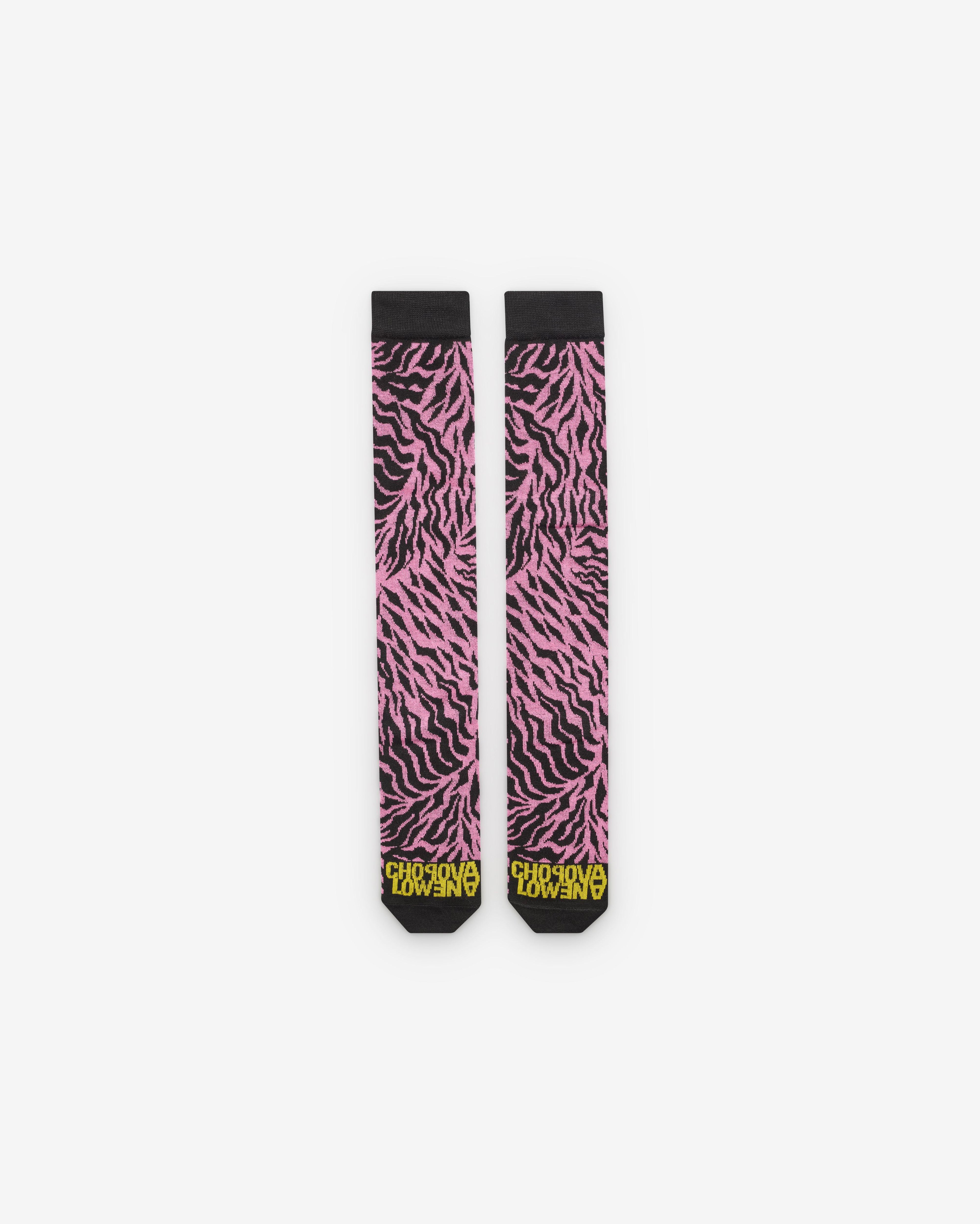 Chopova Lowena - Women's Pink Tiger Long Sock - (Pink) by CHOPOVA LOWENA