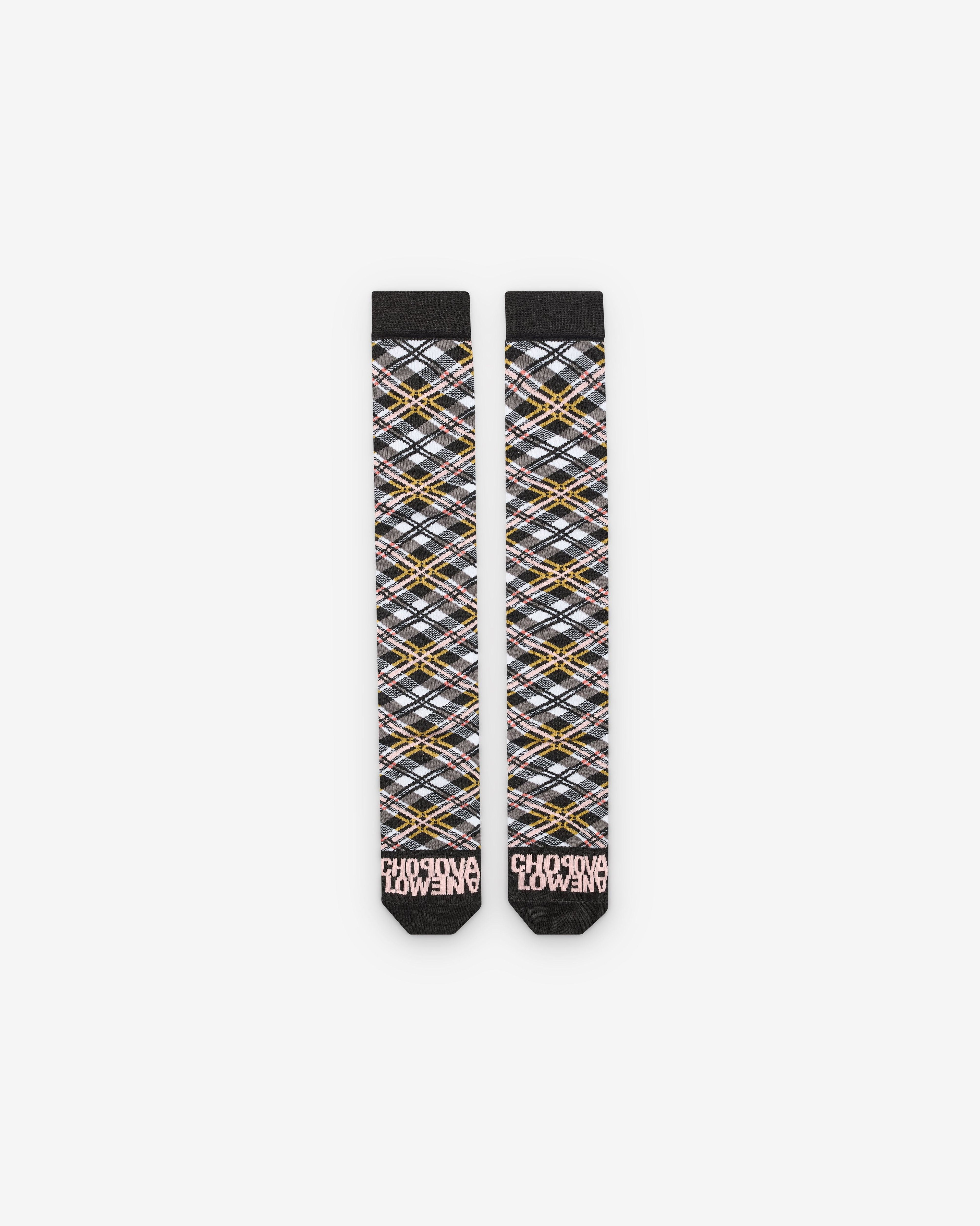 Chopova Lowena - Women's Preppy Plaid Long Sock - (Multi) by CHOPOVA LOWENA