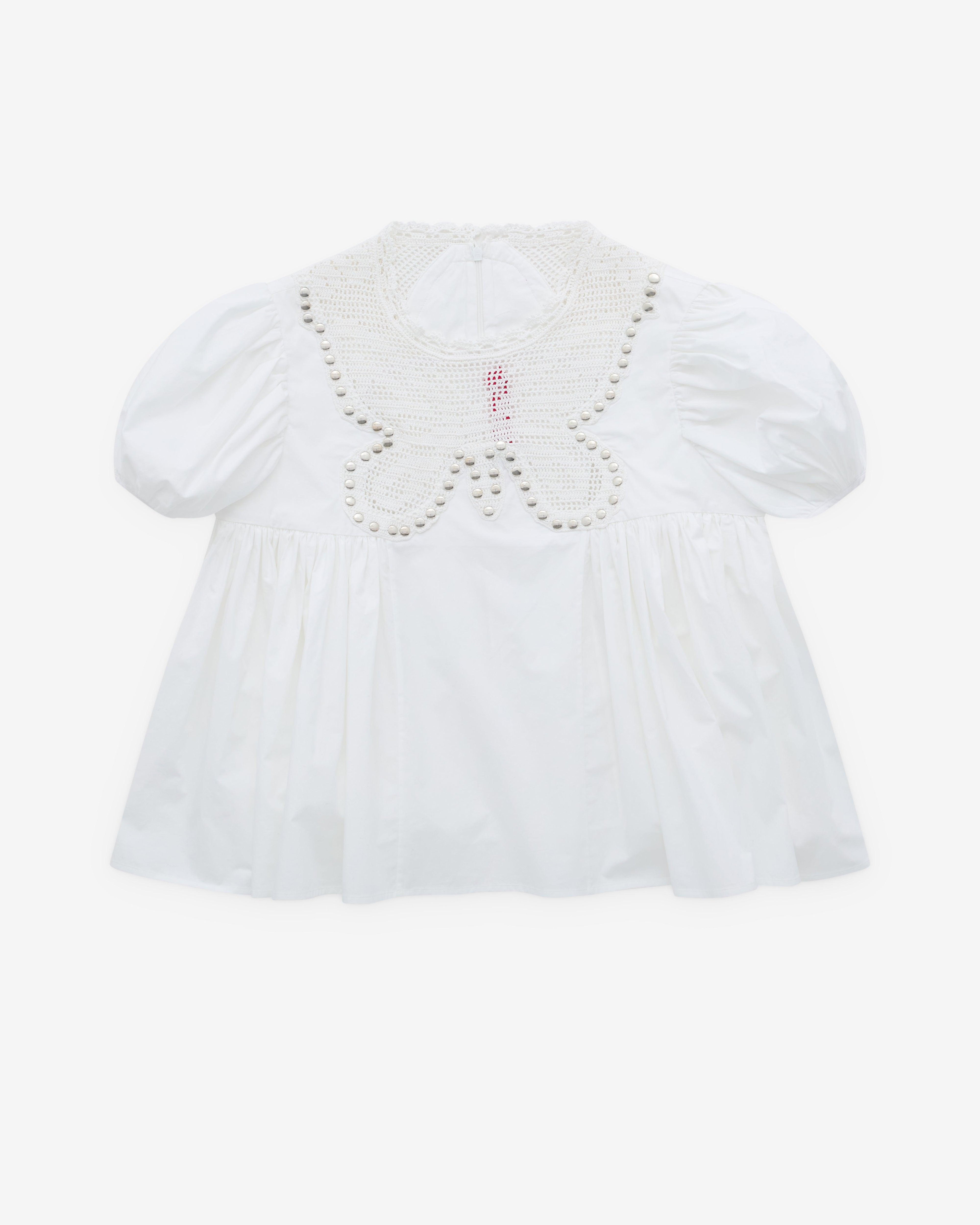 Chopova Lowena - Women’s Short Sleeve Blouse - (White) by CHOPOVA LOWENA