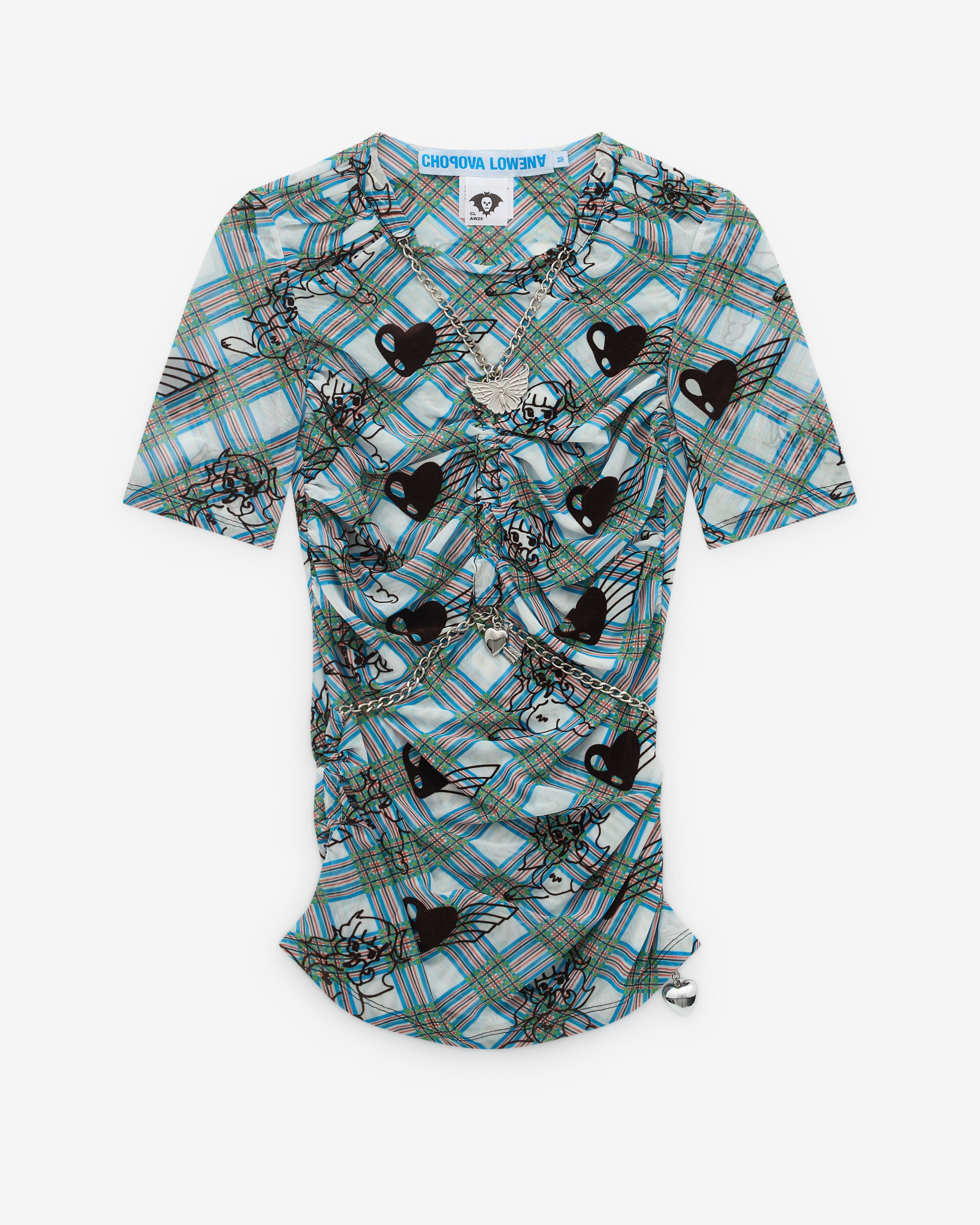 Chopova Lowena - Women's Sonicscape Mesh Top - (Blue) by CHOPOVA LOWENA