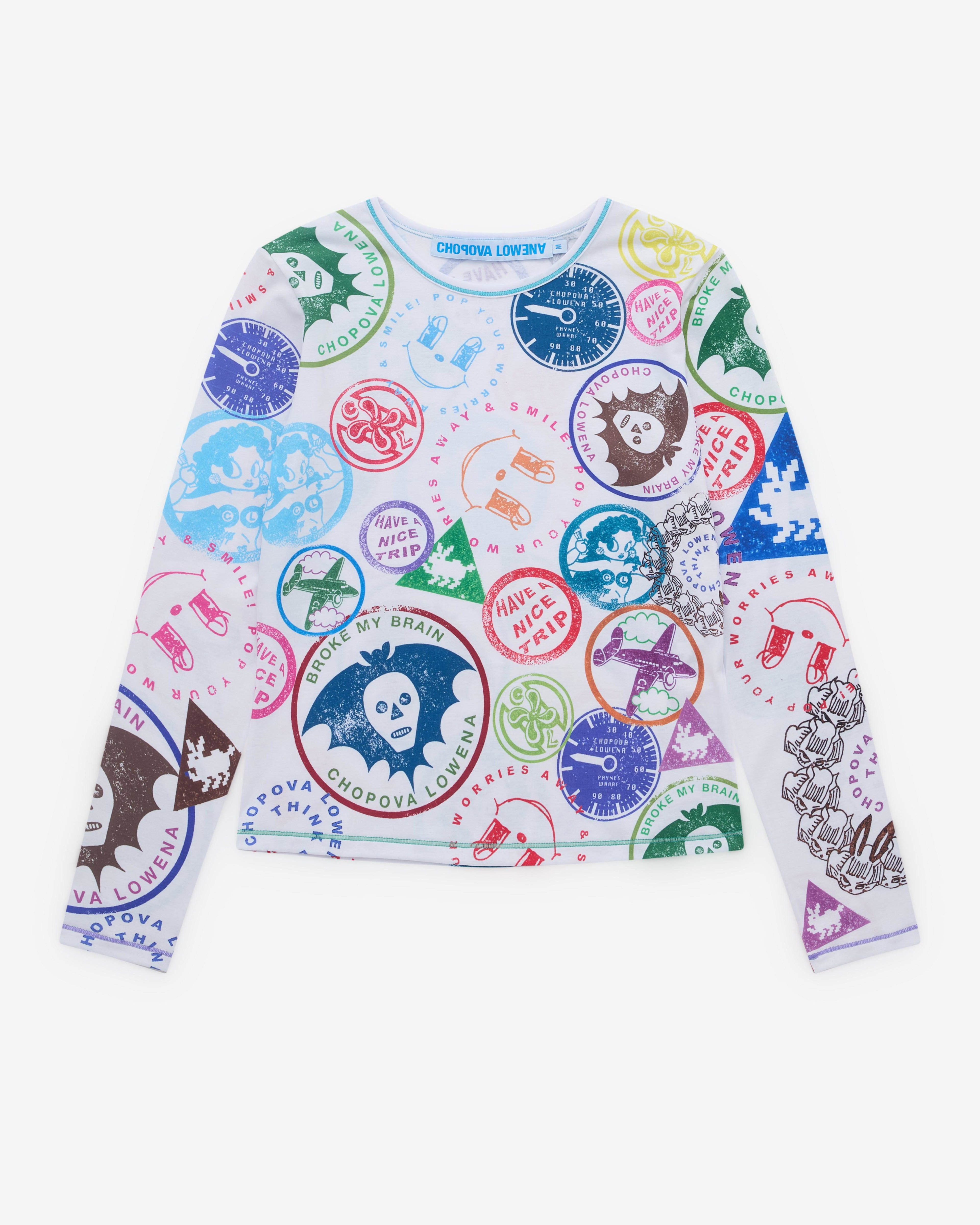 Chopova Lowena - Women’s Stamp It Jersey Top - (Multi) by CHOPOVA LOWENA