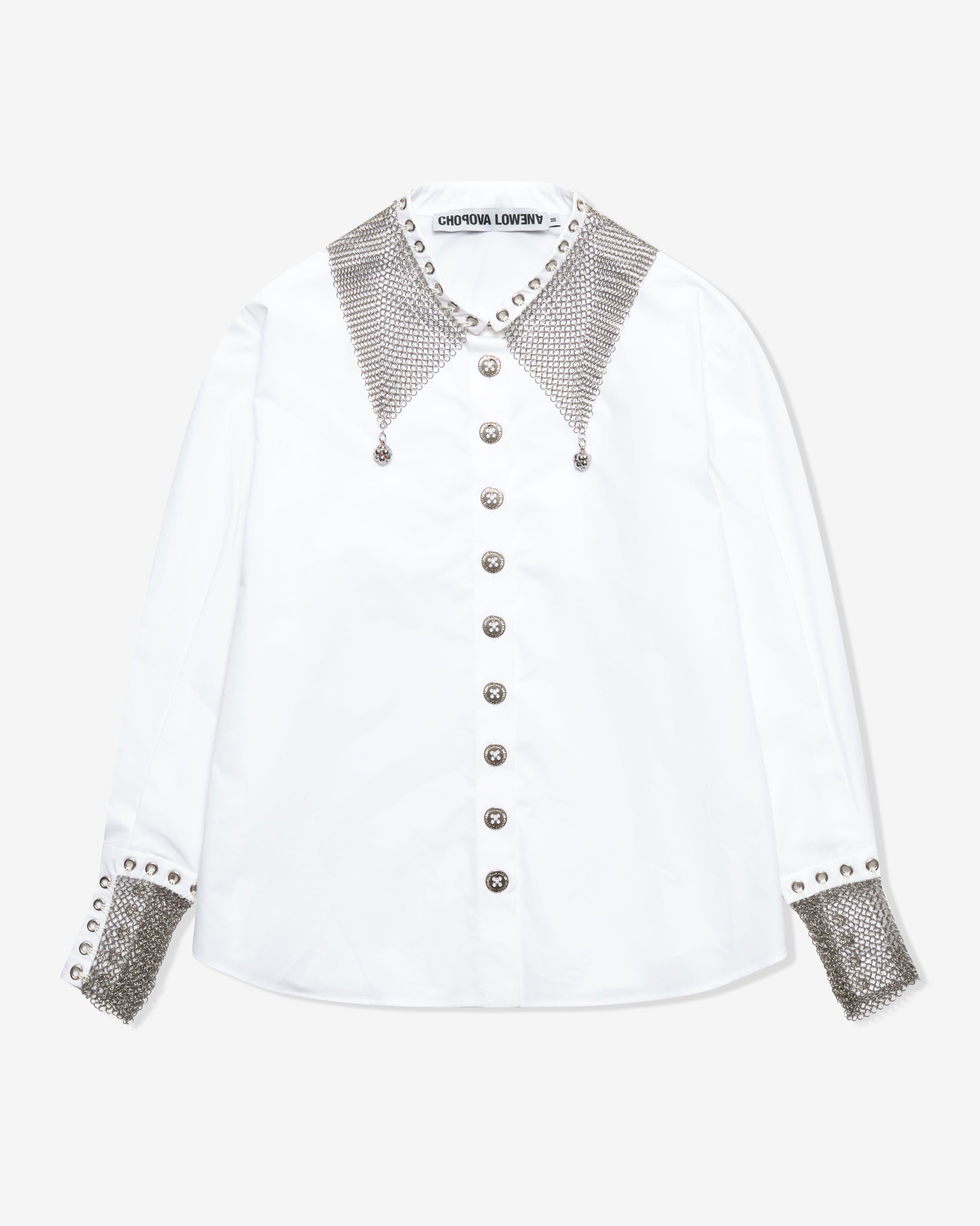 Chopova Lowena - Women's Titan Chainmail Long Sleeve Shirt - (White) by CHOPOVA LOWENA