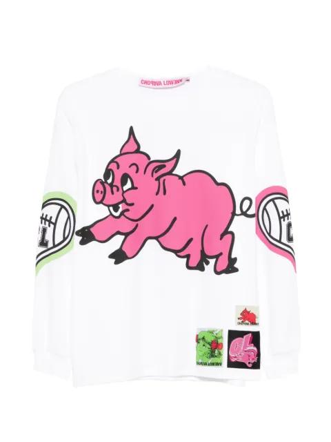 Hey Piggy printed T-shirt by CHOPOVA LOWENA