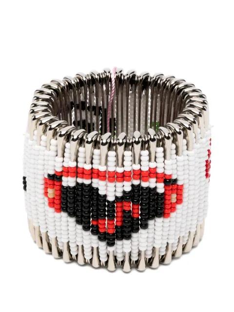 beaded safety-pin bracelet by CHOPOVA LOWENA