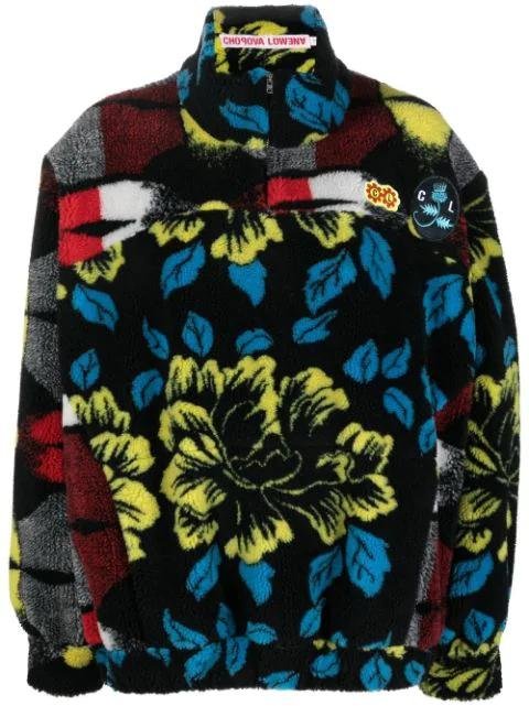 floral-print fleece pullover by CHOPOVA LOWENA