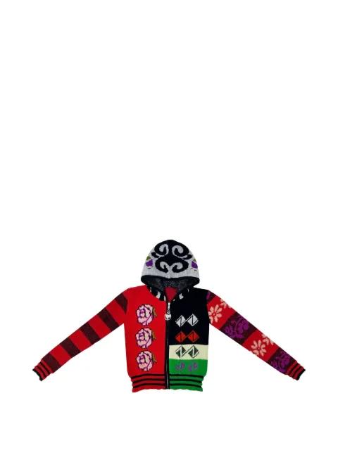 intarsia-knit floral-motif cardigan by CHOPOVA LOWENA