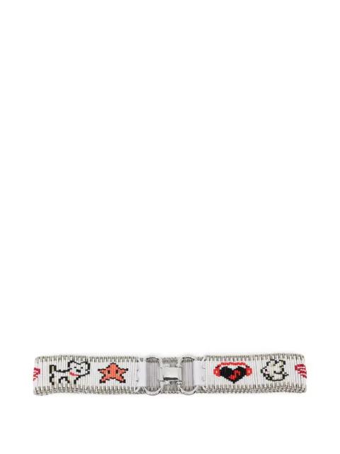 safety pin beaded belt by CHOPOVA LOWENA