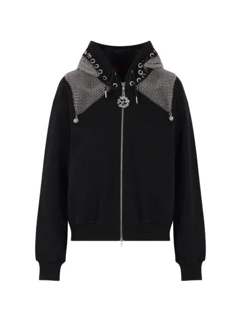 zip-up embellished hoodie by CHOPOVA LOWENA