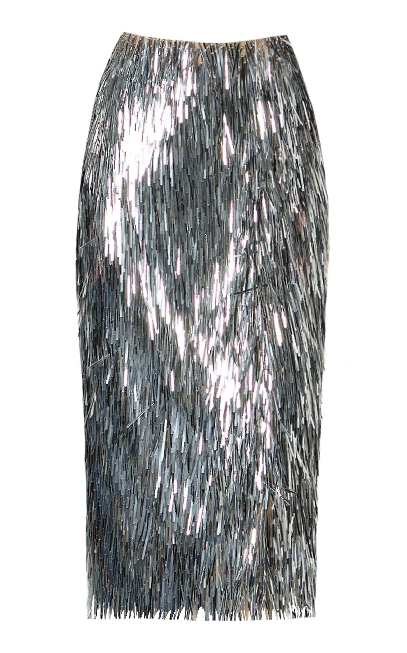 Chorus Exclusive Chiara Embellished Silk Midi Skirt - Moda Operandi by CHORUS