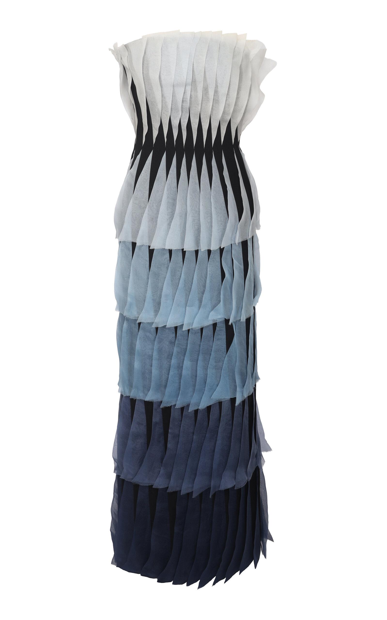 Chorus Exclusive Phyllis Pleated Silk-Blend Organza Maxi Dress - Moda Operandi by CHORUS