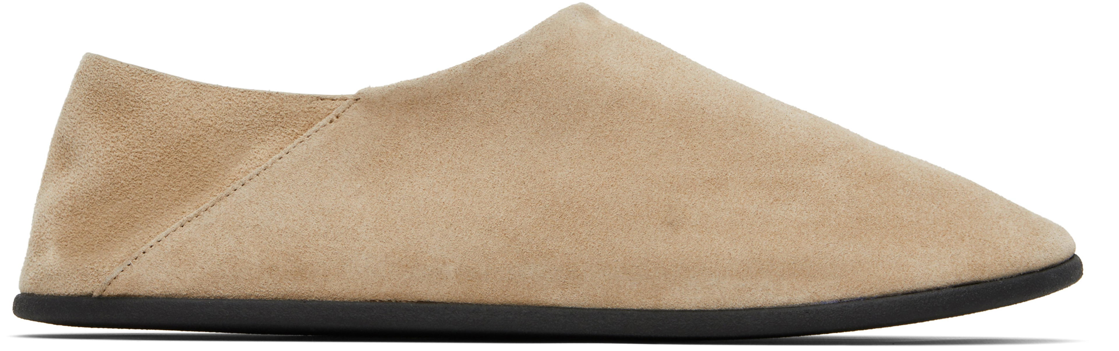 Beige Big Bootie Mule Loafers by CHRISTEN