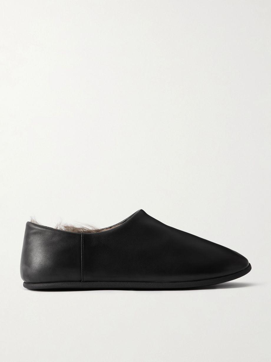 Big Boot shearling-lined leather slippers by CHRISTEN
