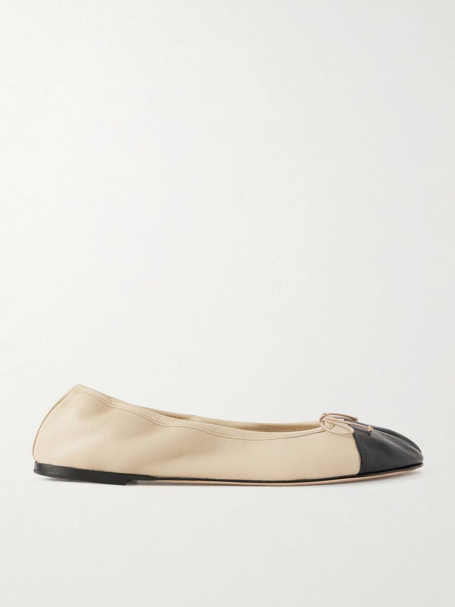 Tabi split-toe leather ballet flats by CHRISTEN