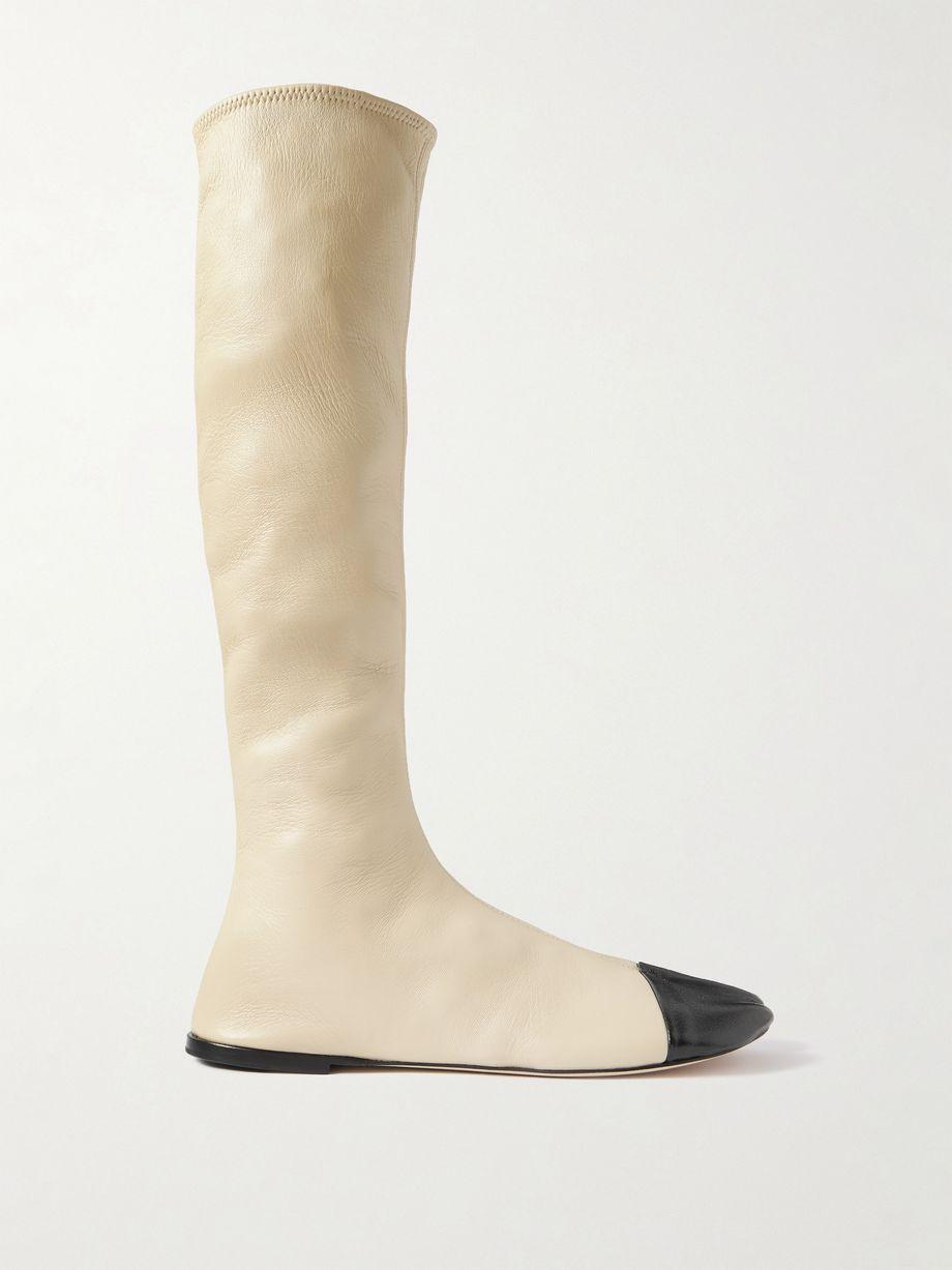 Tabi stretch-leather knee boots by CHRISTEN