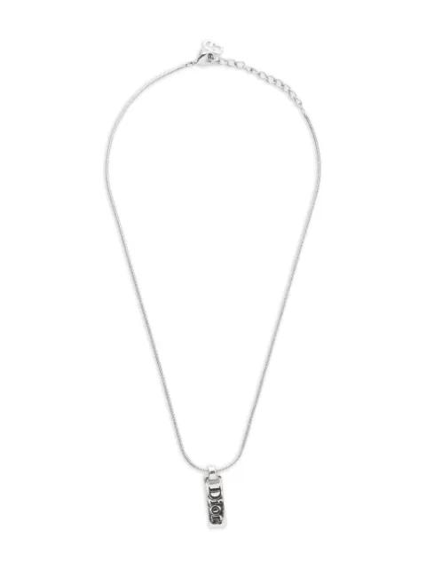 1990-2000s logo plate necklace by CHRISTIAN DIOR 