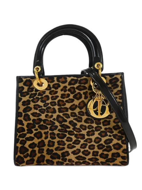 1997 Lady Dior leopard-pattern tote bag by CHRISTIAN DIOR 