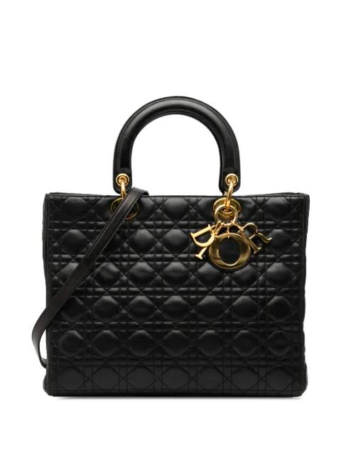 1997 Large Lambskin Cannage Lady Dior satchel by CHRISTIAN DIOR 