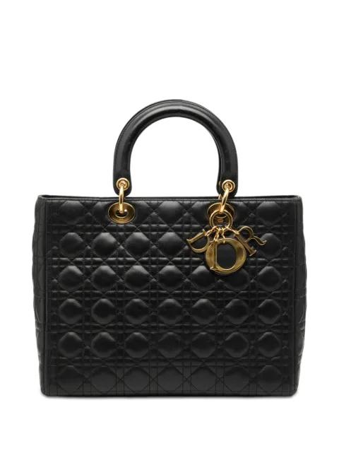 1999 Large Lambskin Cannage Lady Dior satchel by CHRISTIAN DIOR 