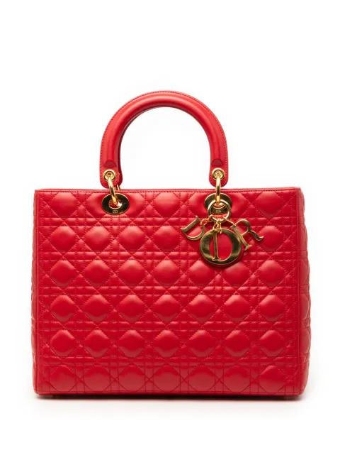 1999 Large Lambskin Cannage Lady Dior satchel by CHRISTIAN DIOR 