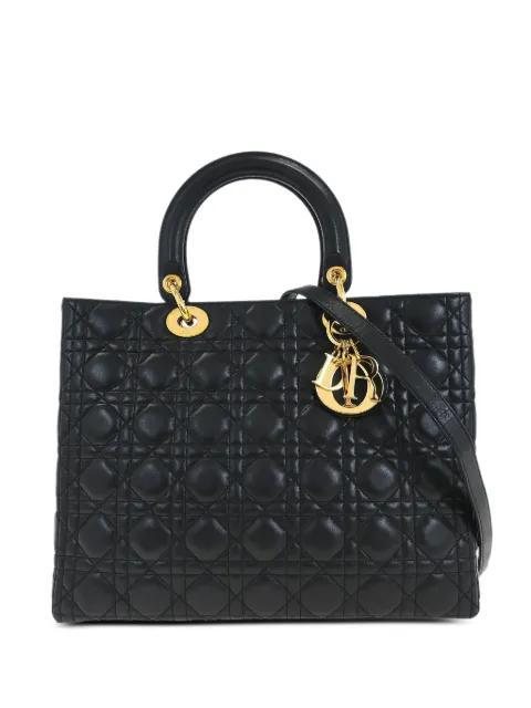 1999 large Lady Dior Cannage tote bag by CHRISTIAN DIOR 