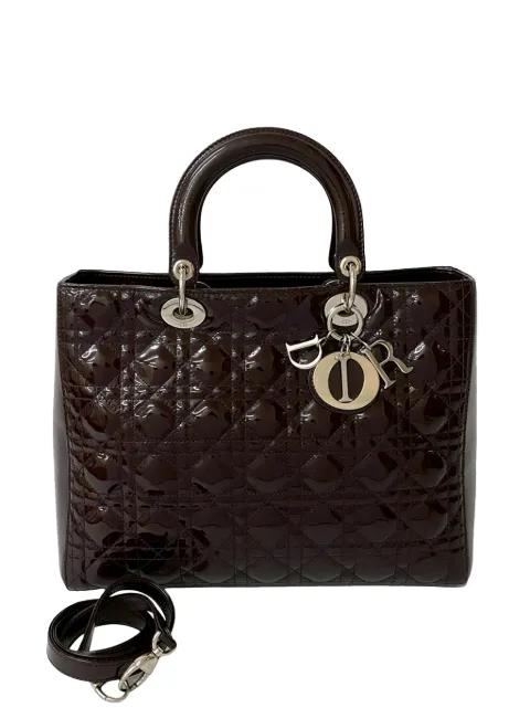 2000-2026 Large Patent Cannage Lady Dior satchel by CHRISTIAN DIOR 