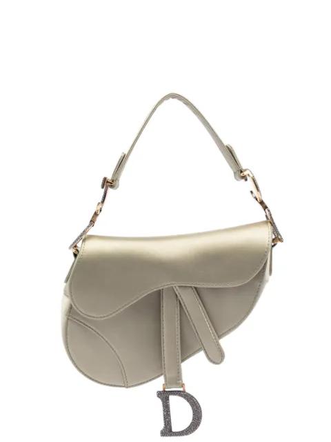 2000-2026 Mini Satin Crystal Embellished Saddle Bag handbag by CHRISTIAN DIOR 