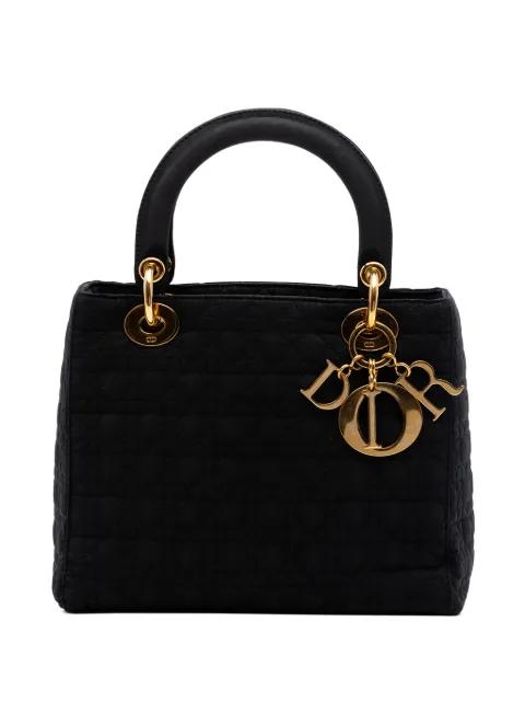 2000 Medium Nylon Microcannage Lady Dior satchel by CHRISTIAN DIOR 