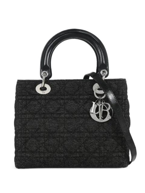 2000 medium Lady Dior Cannage tote bag by CHRISTIAN DIOR 