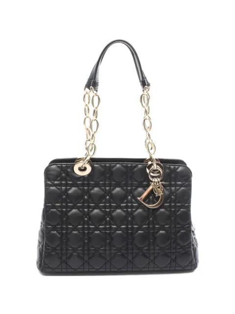 2000s Lady Dior Cannage chain tote bag by CHRISTIAN DIOR 