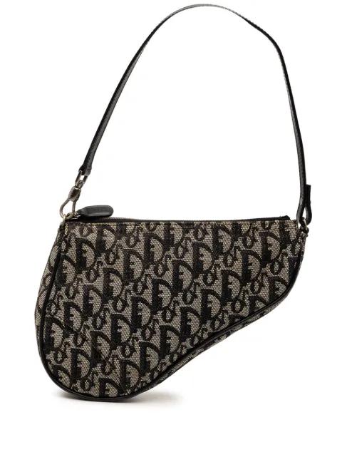 2001 Mini Diorissimo Canvas Saddle Pochette shoulder bag by CHRISTIAN DIOR 